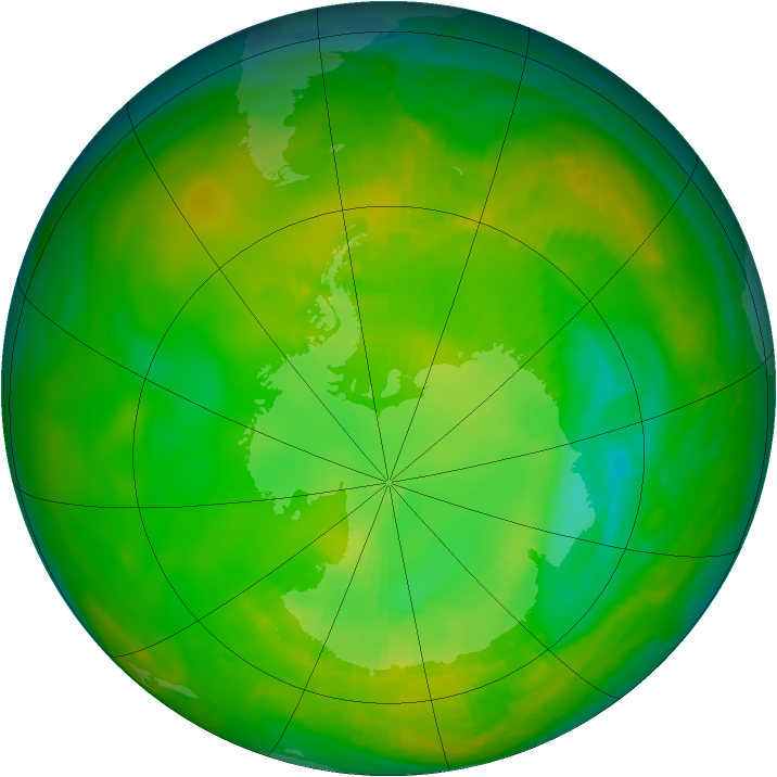 Antarctic ozone map for 18 November 2002